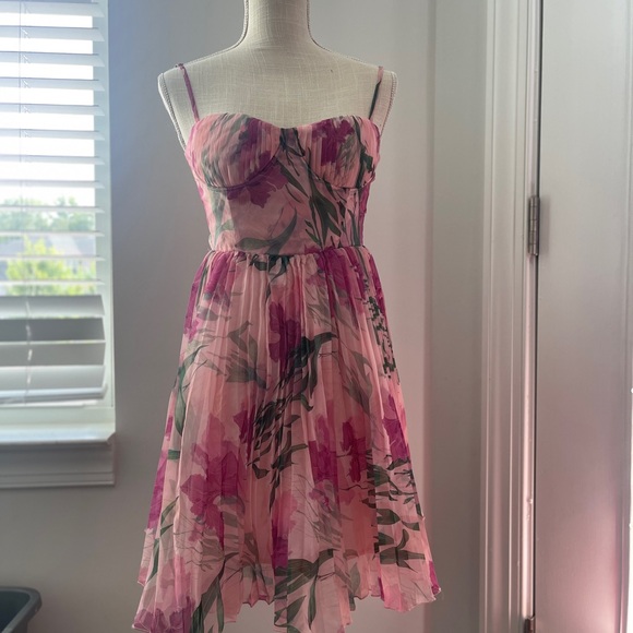 Nordstrom Achanti Pink Floral Mini Dress - Picture 5 of 15